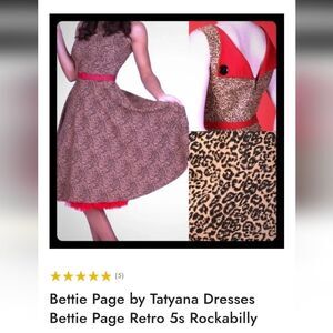 Tatyana Retro Rockabilly Pin-up Skater Dress Size Small